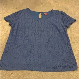 🦄3/$30 Cornflower blue lace top